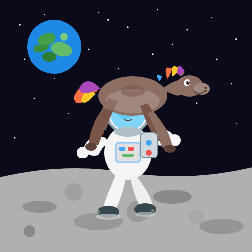 Grok 4.5 horse riding astronaut